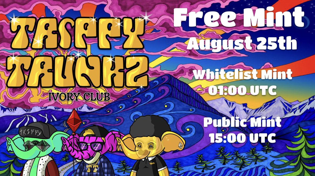 TrippyTrunkz's tweet photo. 👀 make sure you're free on August 25th, because we will be 😏😎. If you haven't already, go to our @discord &amp; #Whitelist your address (2 max per wallet) become #Unpoachable

Discord > https://t.co/lIcXeSI04v
#ETH #ethereum #NFT $ETH #WL #NFTCommunity #NFTCollection #EthereumNFT https://t.co/9ouTOsw99w