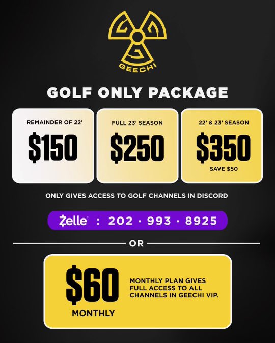 AustinPrintz's tweet image. A ton of people have already capitalized, and I promise you don’t want to miss out on it.

Golf is only getting bigger and we’re only getting better.

@Geechi4848