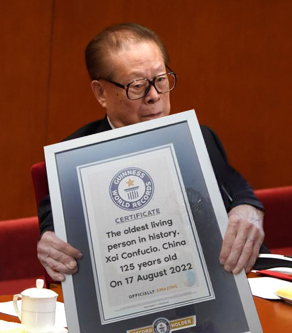 XoiConfucio's tweet photo. Vuelvo a tener el récord Guinness de ser la persona más longeva de la historia. 125 años https://t.co/FsPzv8yWY6