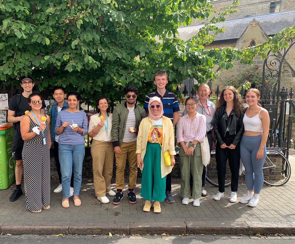 OKaneCahir's tweet photo. A goodbye lunch and ice-cream, after the last O’Kane group meeting for our 4 undergraduates Chiara, Thomas, Jenny and Danielle, and our 2 MPhil students Etienne and Ben. It’s been great to have them and we’ll miss them! https://t.co/Bc4snkKnE3