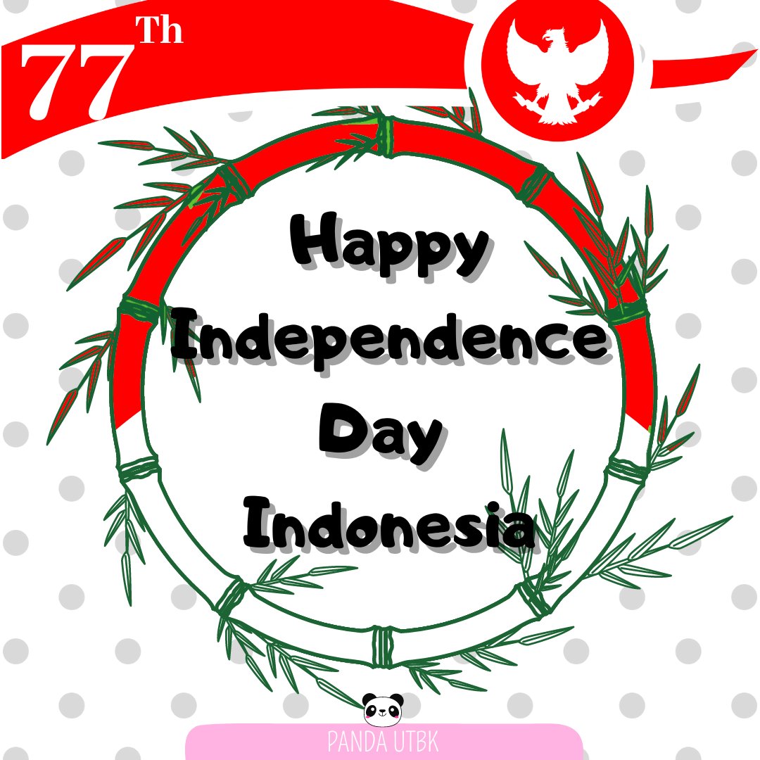 PandaUtbk's tweet photo. 🇲🇨🇲🇨 Happy Independence Day Indonesia 77 Th🇲🇨🇲🇨

    🐼 Ｐａｎｄａ ＵＴＢＫ 🐼

➖➖➖➖➖➖➖➖➖
© Panda UTBK 🐼 https://t.co/jEhDccpWr2
