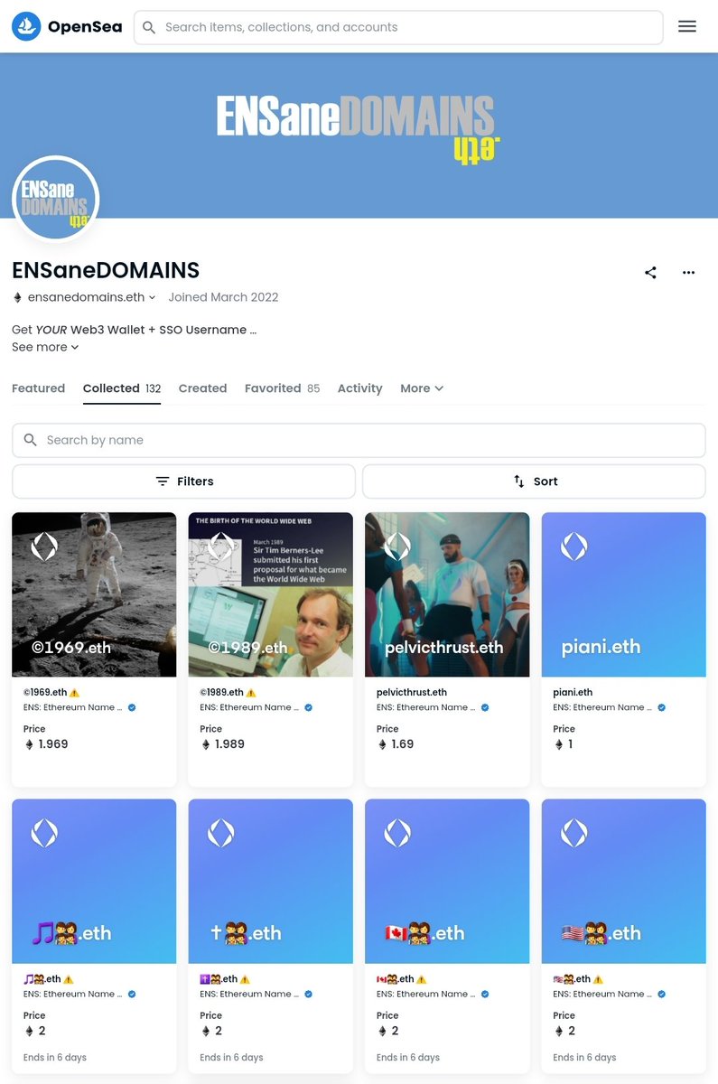 sergmi_eth's tweet photo. starting to think there may be unexpected value to my once "silly play on words" marketplace name...😉
🔥ENSaneDomains.eth🔥
(fire makes it real)
#ens #ensdomains $ens #thebest #funstuff #excellentthings #yermom @zerozerocoins @Marcus2O22 https://t.co/pzcjHUavFa