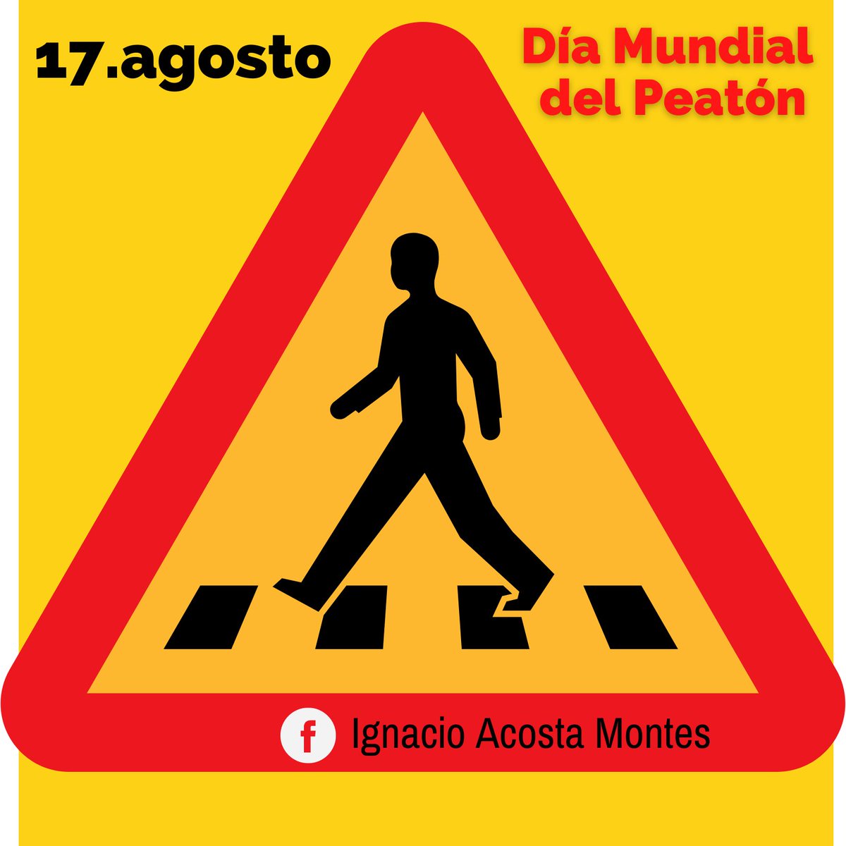 ignacioambc's tweet photo. #UnDíaComoHoy 
 Cada de 17 de agosto se celebra en todo el mundo el Día Mundial del Peatón, una celebración que se remonta al año 1897, cuando ocurrió el primer incidente de tráfico que dejase una víctima peatonal. https://t.co/so2PpkH1ZT