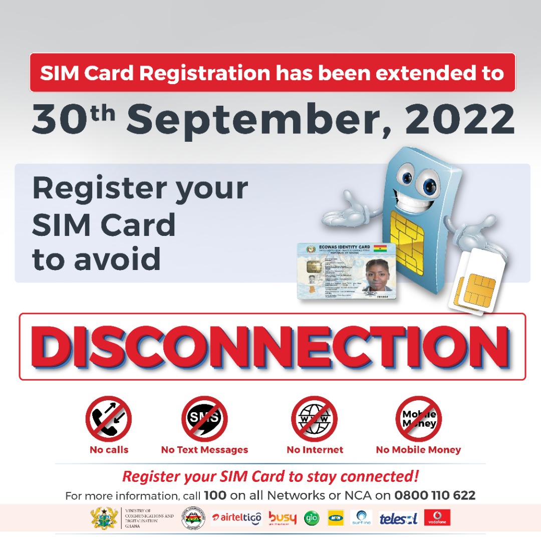 mocghana's tweet photo. Remember to register your sim card @UrsulaOw @APomaaBoateng @GIFECGhana @FreshNews_Ghana @GhanaMet @GhanaTechLab @NCAGhana https://t.co/OggURru6dY