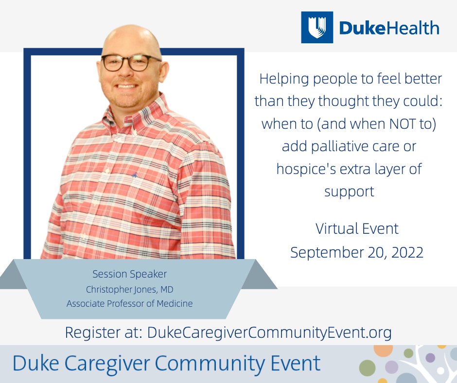 DukeHealth's tweet photo. Are you a professional caregiver or care for a loved one? #DukeCaregiverConference2022. Learn from experts &amp; connect w/ services &amp; support. Find answers &amp; resources to help you on your journey. Virtual event 9/2 - in-person 10/28. 

https://t.co/BfvF1XjS9l

@DukeHomeCare https://t.co/A2DvZBWHXe