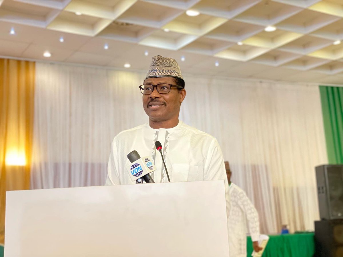 NphcdaNG's tweet photo. Earlier today, our ED/CEO, Dr Faisal Shuaib presented an overview of the Primary Health Care Leadership Challenge (PHC LCF), to mark the official launch of the PHC LCF at the presidential villa, Abuja. https://t.co/jZ2It6iEWC