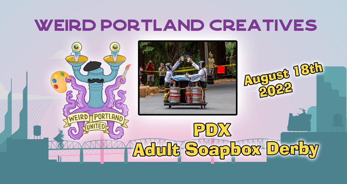 Join me tomorrow for everything you ever wanted to know about the <a href="/PDXSoapboxDerby/">PDX Soapbox Derby</a> ahead of this weekend's big race! I'll be chatting with some of the organizers and longtime racers to get the full scoop on this beloved #PDX institution! See you at <a href="/GiganticBrewing/">GiganticBrewing</a>! #pdxevents