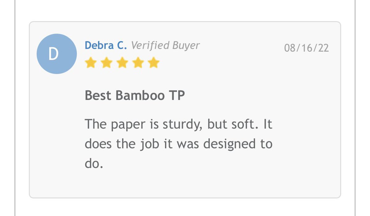 This is what they say! #bambootoiletpaper #bamboo #veganbamboo #vegan #wholeroll #bestbamboo