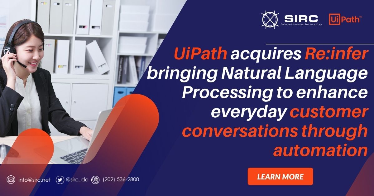 SIRC_DC's tweet photo. UiPath announced it has acquired Re:infer, a London-based natural language processing (NLP) company for unstructured documents and communications.  #technology #automation https://t.co/MeF4x9kAzL