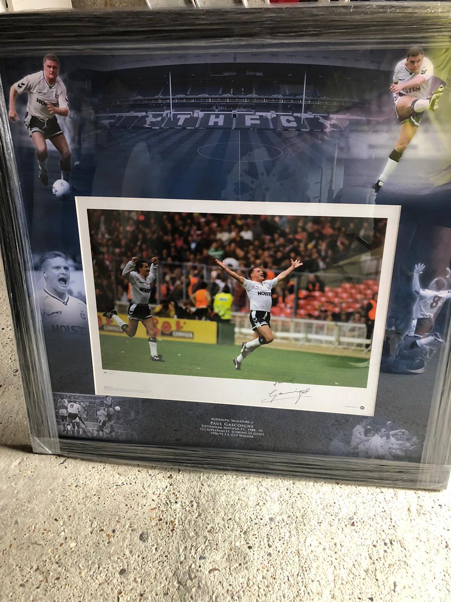 I'm selling a Paul Gazza Gascoigne signed and framed £200 plus postage if anybody is interested #COYS #LegendsOfTheLane #tottenhamhotspurs