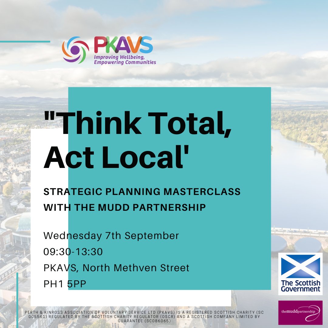 ThirdSectorPK's tweet photo. 🥁🥁new and exciting FREE learning opportunity for the P&K Third Sector . . .
'Think Total, Act Local' strategic partnering and planning workshop with @MuddPartnership
Developing #leadership and #futurefluency across P&K.
Fancy it? Register below ⬇️
https://t.co/UKRe7L2yjx https://t.co/nFeEuE19mn
