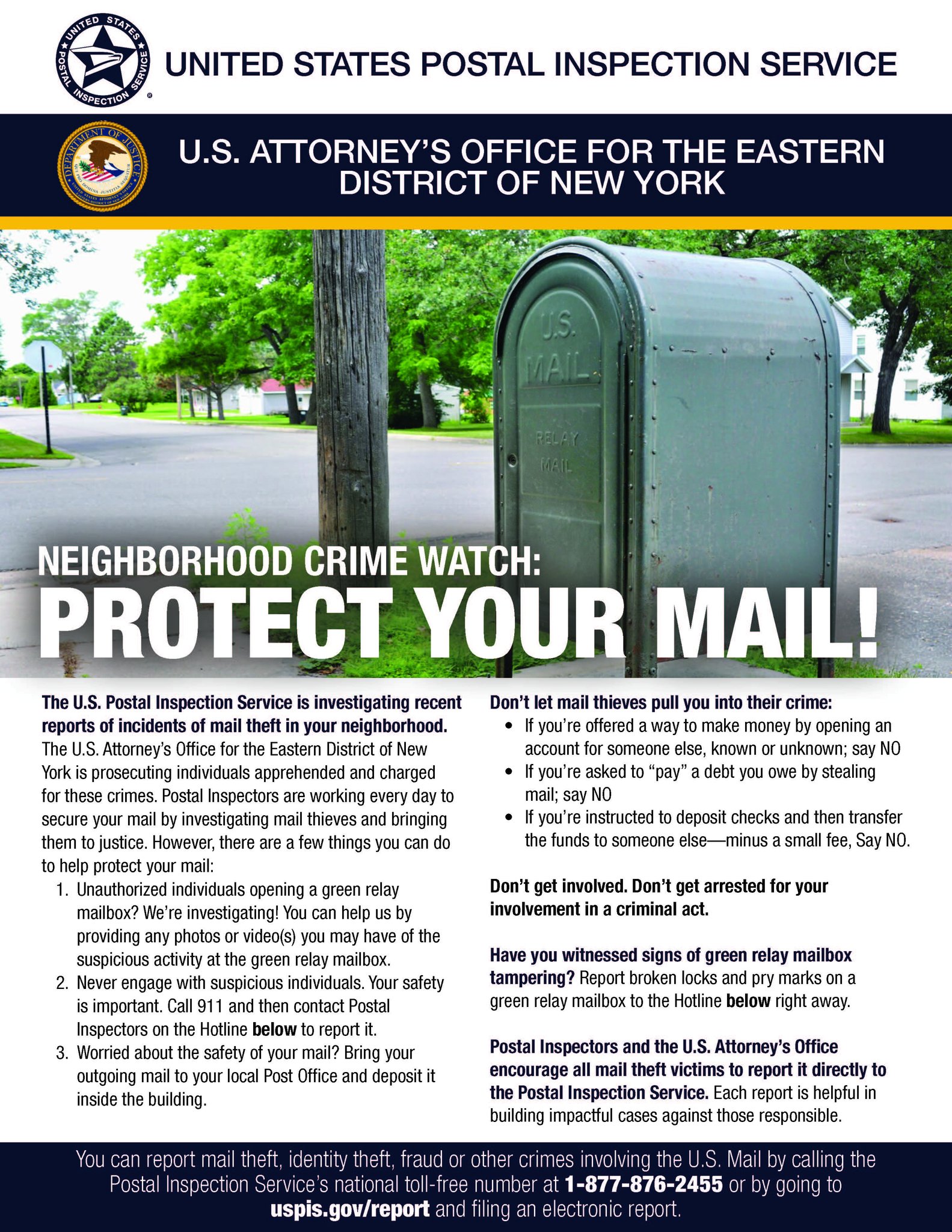 US Attorney EDNY على X: &ldquo;Postal Inspectors and the U.S. Attorney&rsquo;s 
