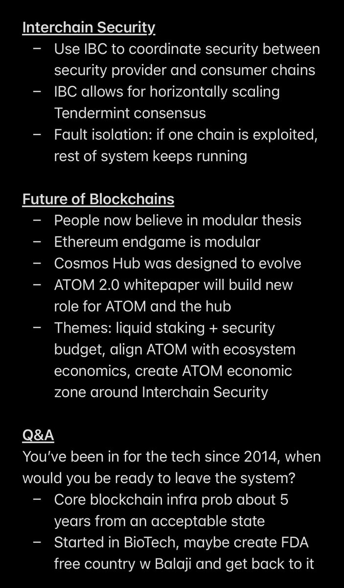 internbrah's tweet photo. Intern notes from the @Delphi_Digital live Disruptors episode with Zaki Manian on all things Cosmos: 

- Cosmos history ⚛️
- Novel technology 🛠
- App chains &amp; modularity📱⛓

And more! 

@zmanian <> @Shaughnessy119 <> @PodcastDelphi https://t.co/lNHppQqsPo