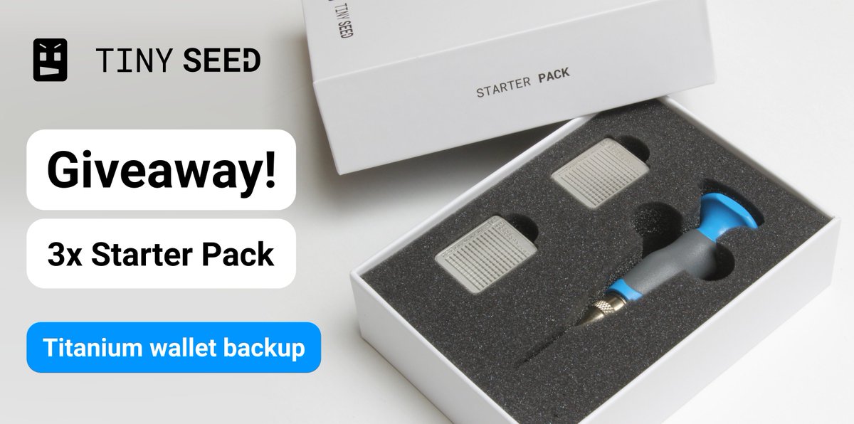 tinyseed_io's tweet photo. We celebrate the opening of our store! 

Win one of 3 titanium wallet backups! 

Rules:
1️⃣ Like &amp; RT
2️⃣ Follow @tinyseed_io  
3️⃣ Reply what you like about Tinyseed

Winners will be announced daily starting Wednesday, August 24.

More info: https://t.co/j2qKxdeXRv https://t.co/EEe0yPIdqq