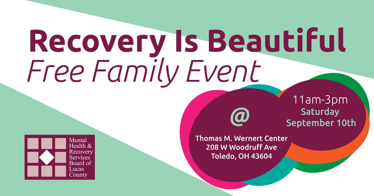 We look forward to hosting and seeing you all in September for our first in-person event in a few years! #RecoveryIsPossible #RecoveryIsBeautiful #LucasCountyCares #MHRSB #SelfCare #ToledoEvents #419FamilyFun #TMWC