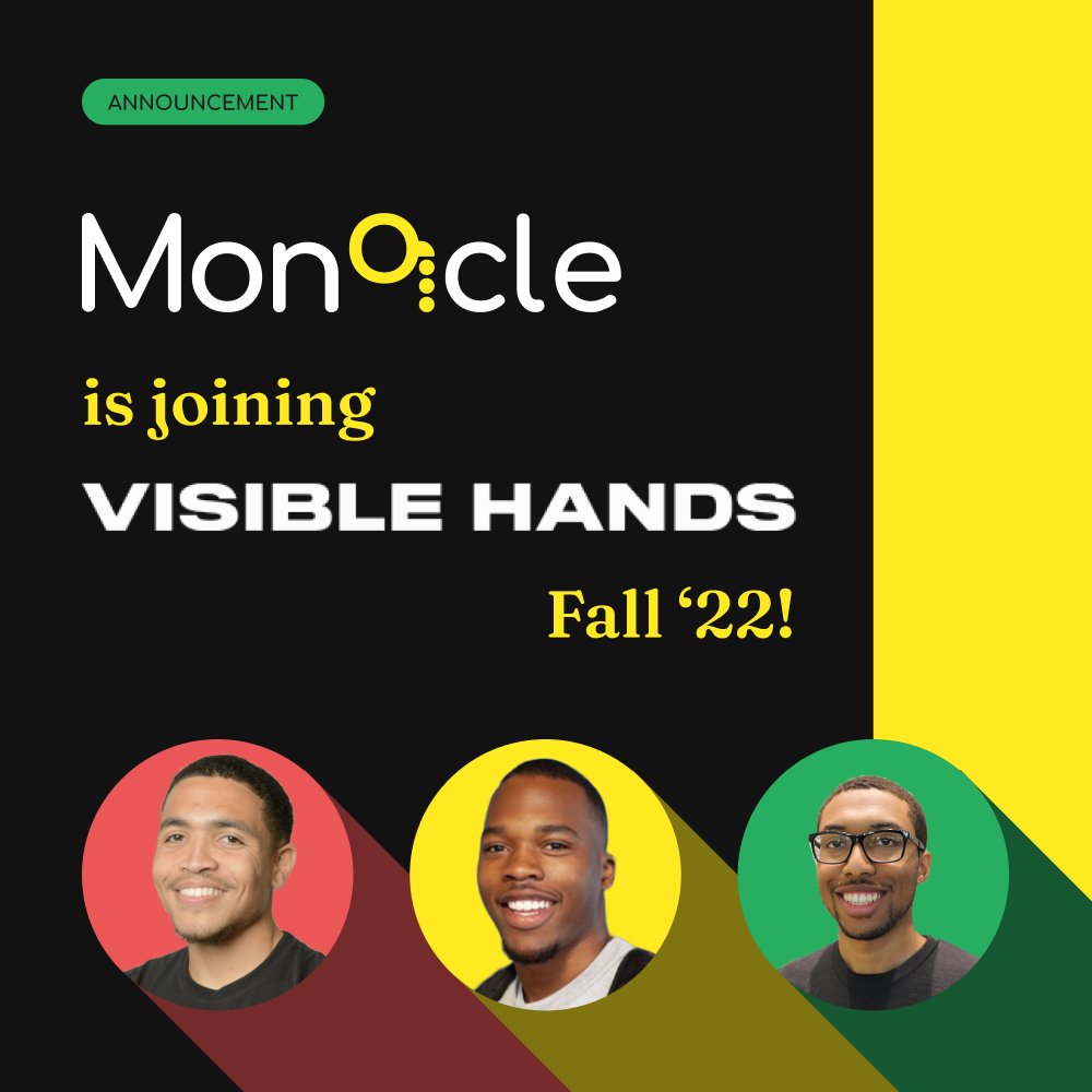 readonmonocle's tweet photo. IT'S OFFICIAL - @VisibleHandsVC has launched its second cohort for its Visionaries Accelerator and we are one of the teams! https://t.co/CdXfGt9lIZ https://t.co/6ql1XCJsbU