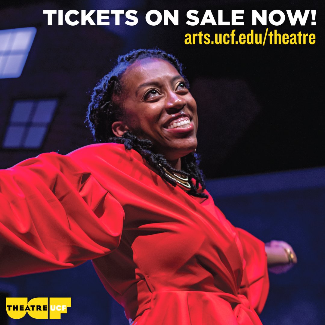 TheatreUCF's tweet photo. Get excited because tickets for the 2022-23 Theatre UCF season are now on sale! 🙌🎫 Just follow the link to get yours today. ➡ https://t.co/cbiYT9sUlN https://t.co/tghs84T4Mu