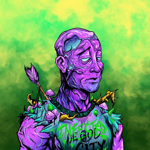 NFTikibar's tweet photo. Are you kidding me? If you haven’t bought into @InfectedMob yet, you probably hate art and are in the wrong space 😂 #nfcted https://t.co/KoK9PJVlN9