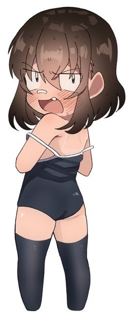 うっすら日焼け跡が…🧐 