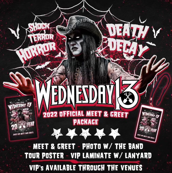officialwed13's tweet photo. Just 3 weeks away from the 2nd leg of the 20 Years Of Fear USA tour.

Featuring a career spanning set list

Get your Tickets and VIPs on sale now through the venues.

Visit the official Gravesite:
https://t.co/ZPUxS0ixws https://t.co/j2JwiTRNjC