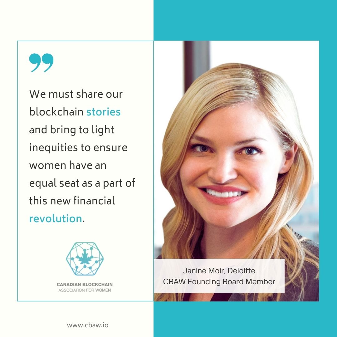 Celebrating the incredible members of our ecosystem. Janine Moir brings a ton of passion and knowledge to her work as Deloitte's National Digital Assurance Leader and her board role at CBAW!

#womenintech #blockchain #Crypto  @Blockchain_CBC <a href="/DeloitteCanada/">Deloitte Canada</a>