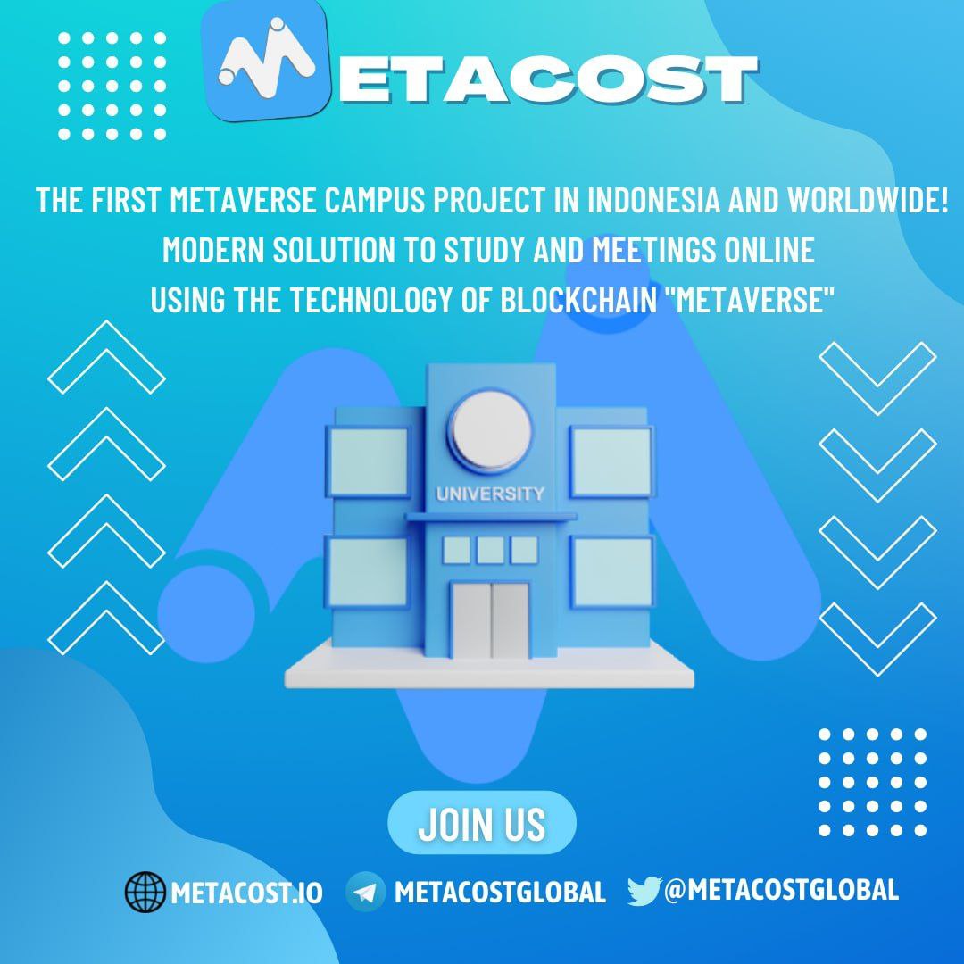 metacostglobal's tweet photo. It is predicted that the world of education in the future will evolving to the era of digitalization, which makes learning activities and meetings virtual. That's why METACOST is here to facilitate learning/courses through Metaverse and blockchain technology!

#Crypto #Metaverse https://t.co/ZUA5YExz05