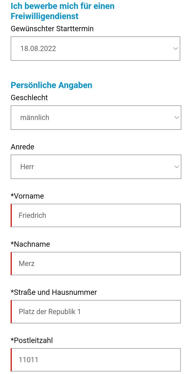 krherr's tweet image. Habe @_FriedrichMerz gerade für ein Freiwilliges Soziales Jahr angemeldet. Habe zwar keine Ahnung, ob er das überhaupt will und ob das in seine Lebensplanung passt, aber das stört ihn ja bei anderen Leuten auch nicht. #Pflichtjahr
