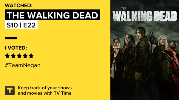 I've just watched episode S10 | E22 of The Walking Dead! #TWD  tvtime.com/r/2ugli #tvtime