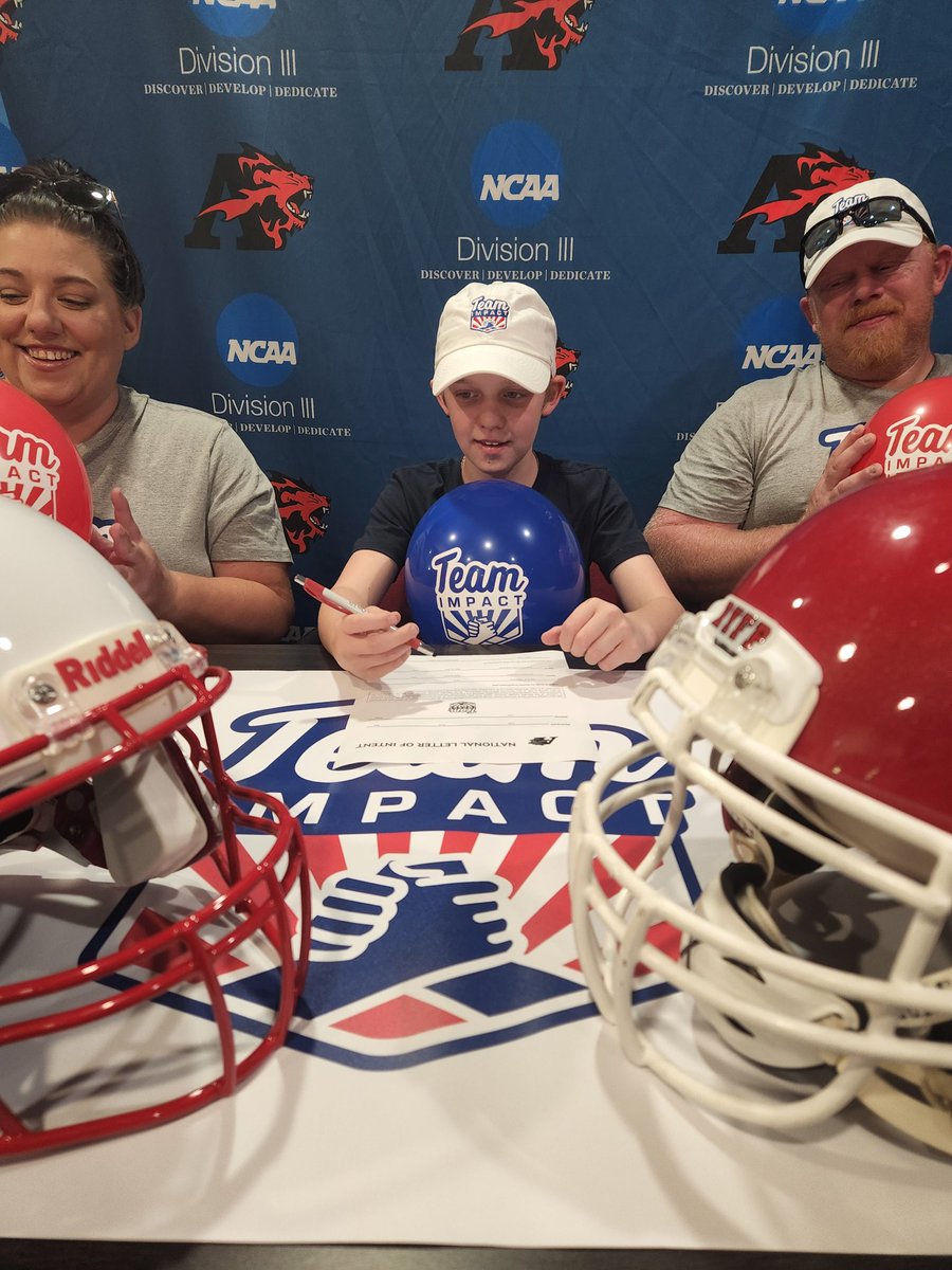 Big news for @Albright_FBall today! They get a commitment from Kolton from @GoTeamIMPACT!