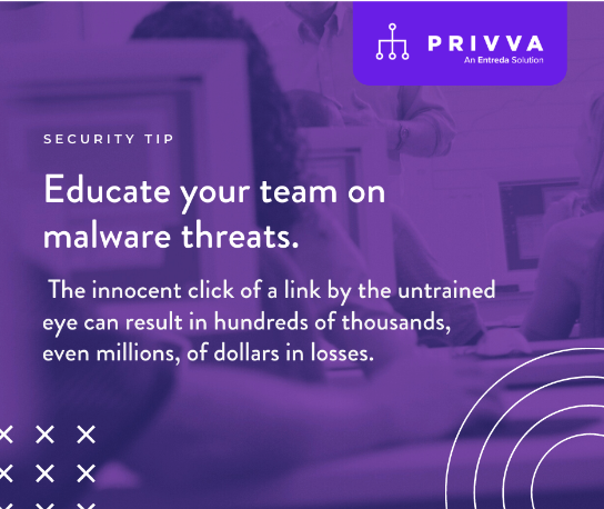 PrivvaInc's tweet photo. Think that link is safe to click? 

To an uneducated employee, one click is all it takes to expose your business to the unpredictable woes of a cybersecurity breach. Take the time to educate yourself and your team on the latest cyber breaches and phishing/malware schemes. https://t.co/myKLlKEPCp