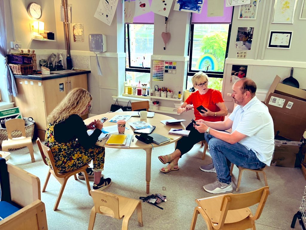 linseyallan8's tweet photo. Fab in-service days with the teams at @WellgreenNurse1 &amp; @HillviewNursery. Day 1 exploring our playful pedagogies through STEM, schemas &amp; provocations. Day 2 intensive ACI training, family support &amp; delving deeper into children’s rights in practice ⭐️❤️
@elc_stirling https://t.co/7j5QNkxi4s