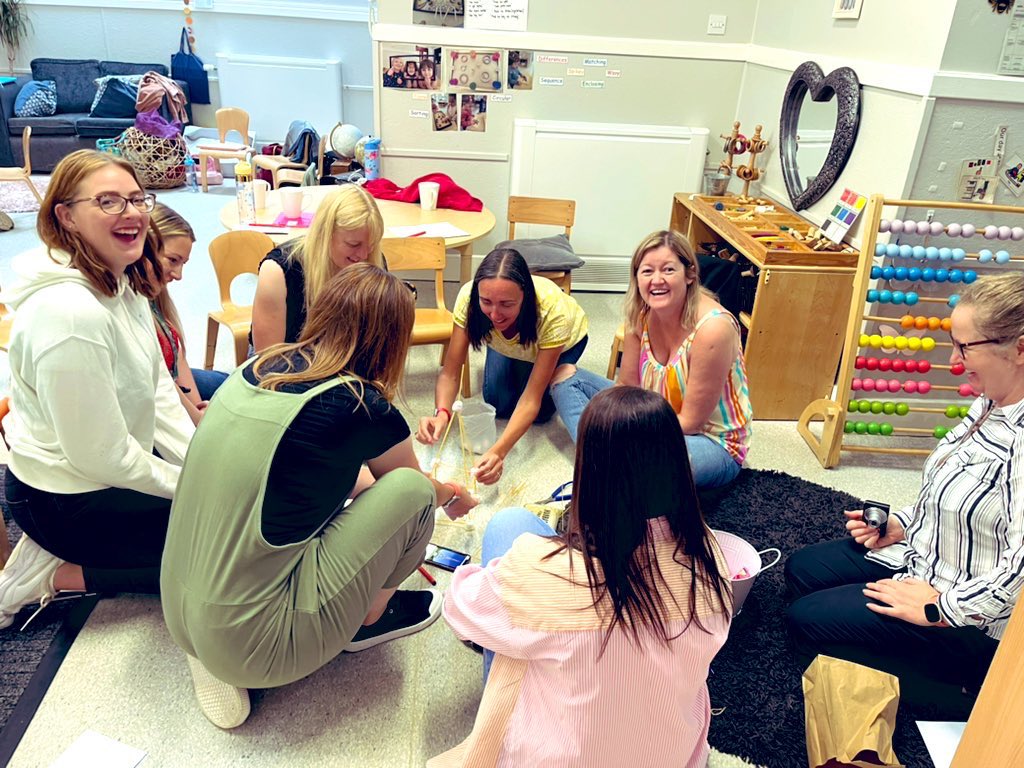 linseyallan8's tweet photo. Fab in-service days with the teams at @WellgreenNurse1 &amp; @HillviewNursery. Day 1 exploring our playful pedagogies through STEM, schemas &amp; provocations. Day 2 intensive ACI training, family support &amp; delving deeper into children’s rights in practice ⭐️❤️
@elc_stirling https://t.co/7j5QNkxi4s