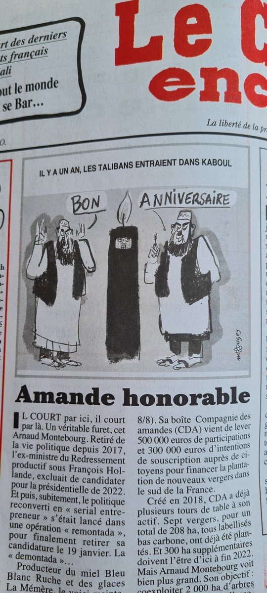 VLayes's tweet photo. Il y a un an, les #Talibans entraient dans Kaboul par #mougey pour le @canardenchaine #DessinDePresse https://t.co/50KB1Vg0SX