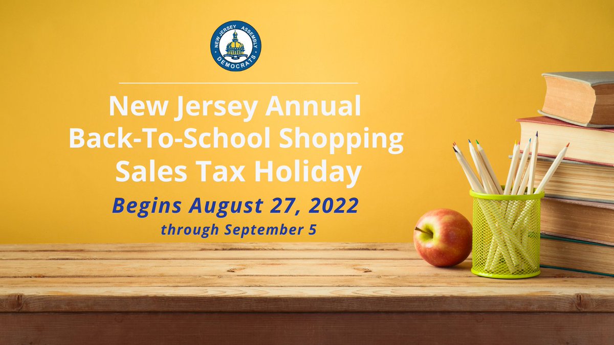 Louis Greenwald (@lougreenwald) on Twitter photo REMINDER for parents and teachers, during the Back-To-School Sales Tax Holiday, certain retail sales of computers, school supplies, and sport or recreational equipment are exempt from sales tax. For more information, check out the link: bit.ly/3SVR7ai REMINDER for parents and teachers, during the Back-To-School Sales Tax Holiday, certain retail sales of computers, school supplies, and sport or recreational equipment are exempt from sales tax. For more information, check out the link: bit.ly/3SVR7ai