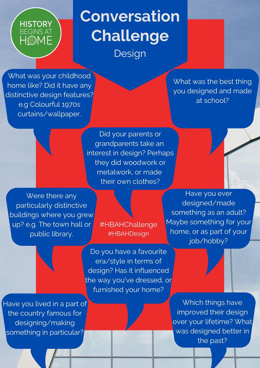 BeginsHistory's tweet photo. Get a conversation started with the help of our new #HBAHDesign question sheet!
Find it at https://t.co/iR4B83IHtd, along with other free resources to inspire, capture and keep intergenerational conversations.
#EndLoneliness #JustCall #HaveAChat https://t.co/I6LlBls33T