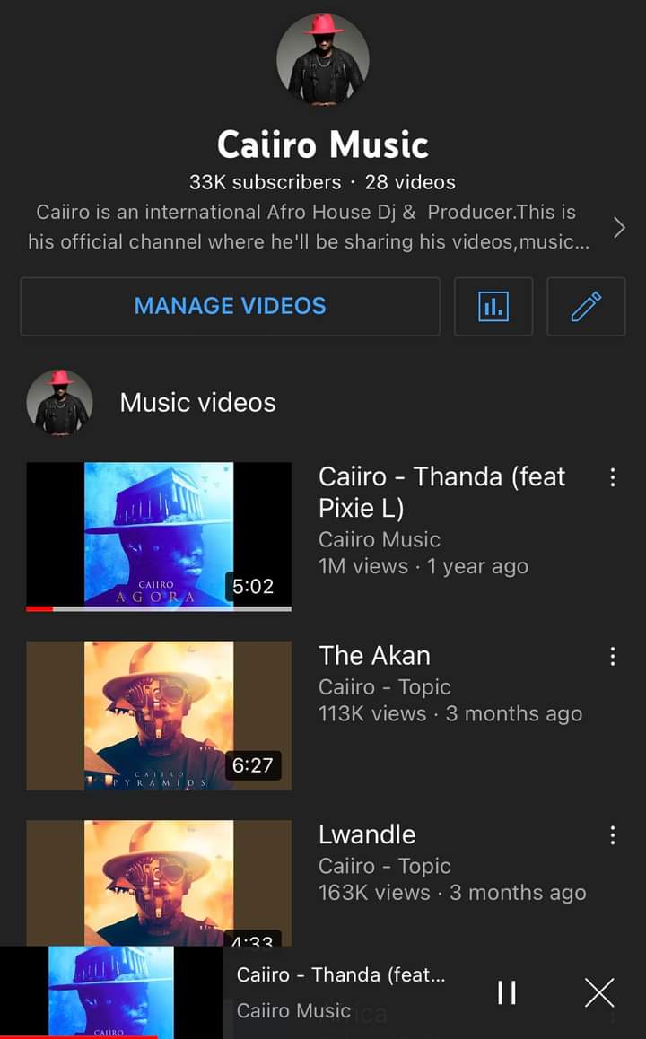 Thanda Reaches 1 Million Views on YouTube🎉🔥 shout out to <a href="/PixieL_/">#Ilizwe</a> 🔥❤️🙌🏾