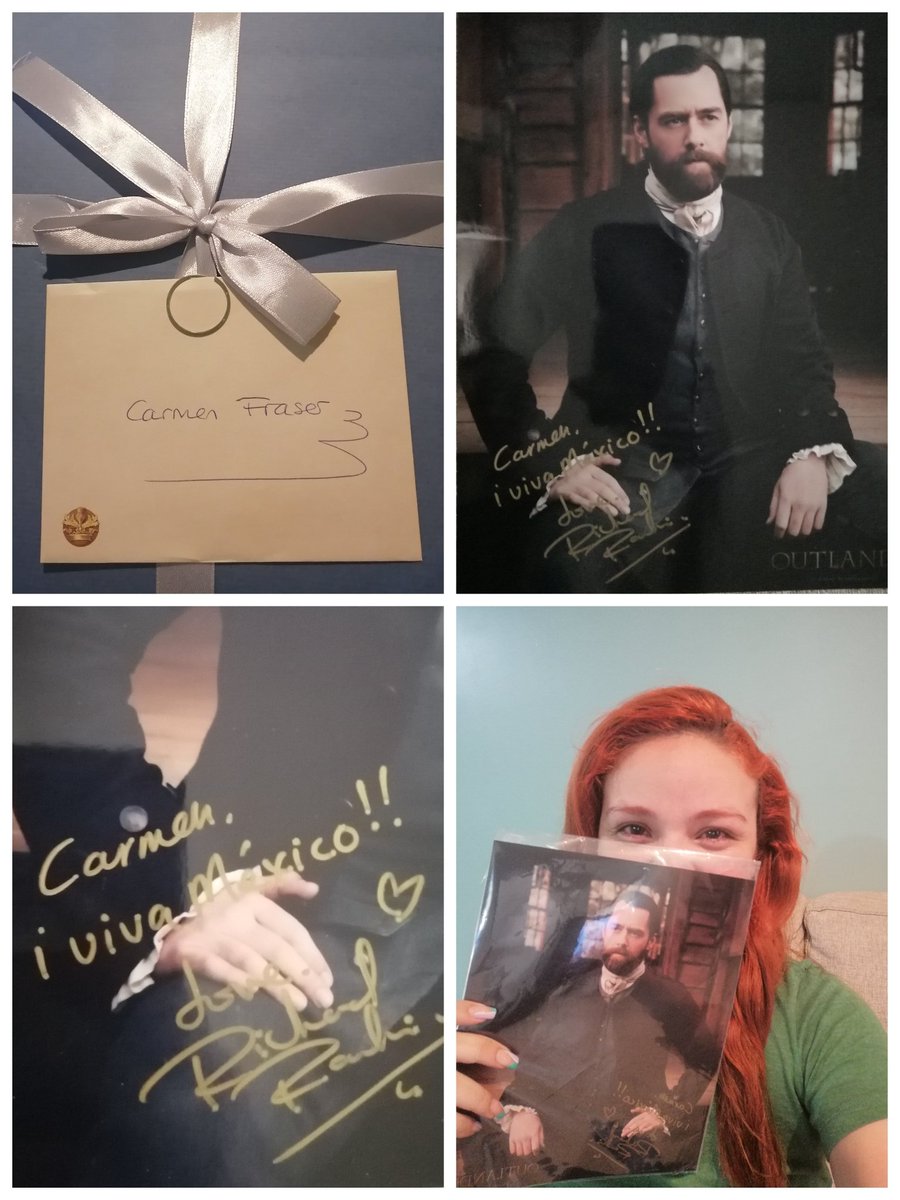 AnneCFraser's tweet photo. Thank you very much @SassenachSevil1 for this precious gift that I promise I will treasure forever and keep this moment in my heart😍🤗
Thank you @RikRankin for making this Mexican girl happy who loves and admires you very much ❤️😊
Viva México! 🇲🇽🎉
#RichardRankin #Outlander https://t.co/mIQ9IVqqzg