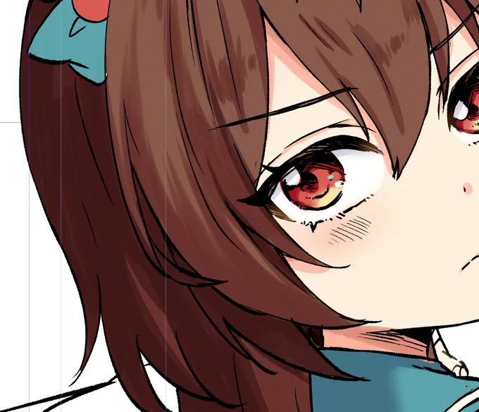 白黒絵にするつもりで描いた絵に色を塗り始めてしまっていつ終わるかわからない地獄の苦しみを味わってる 