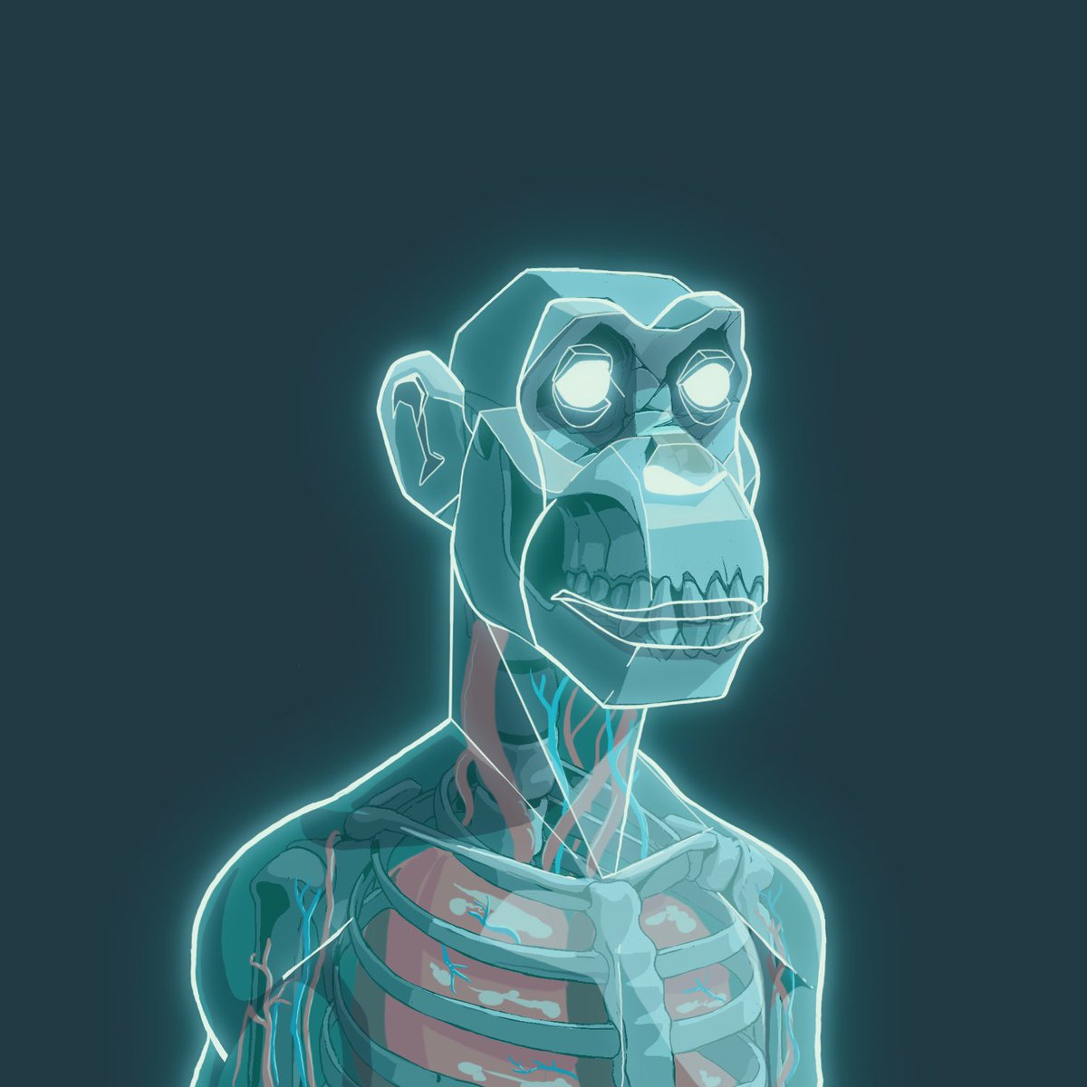 Got bored so I drew some “fan art” of a <a href="/Primatesnft/">Primates🌿</a> spirit ghost thing to commemorate our lost #Primates that left the #JNGL