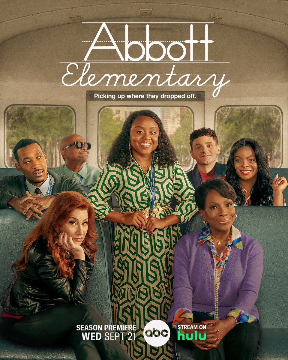 Next stop, the #AbbottElementary season premiere! 🚌 Class is back in session Sept 21 on ABC and Stream on Hulu!