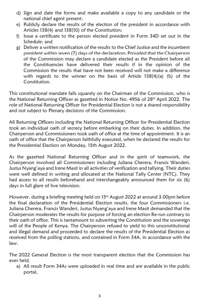 kimufelix's tweet photo. Juliana Cherera and her 3 opaque commissioners wanted to force a RE-RUN.  

#rigathigachagua Martha Koome Malema Form 34C MPESA https://t.co/kVqHcajQad
