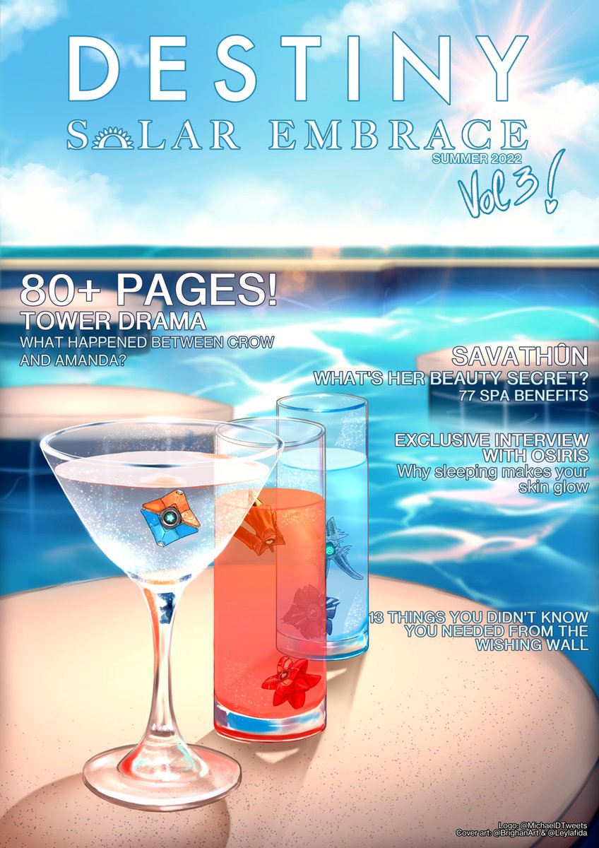 D2ArtEvents's tweet photo. The fish are jumpin, the grill is ready, and Guardians from all walks have shared their solar spirit in the new installment of the #SolarEmbraceVOL3 zine!
| #Destiny2 #Destiny2Art @A_dmg04 @DirtyEffinHippy https://t.co/9SSZMRyvCs