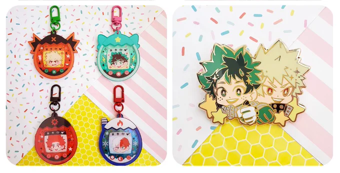 Store open! Lots of restocks and new stuff. Link for the store is below and also in bio Also doing a giveaway so RT+comment on this post for a chance to win either one of the BnHA fantasy pin sets or a pair of mxtx sword stands. Giveaway ends Aug 19 11:59 PST! 