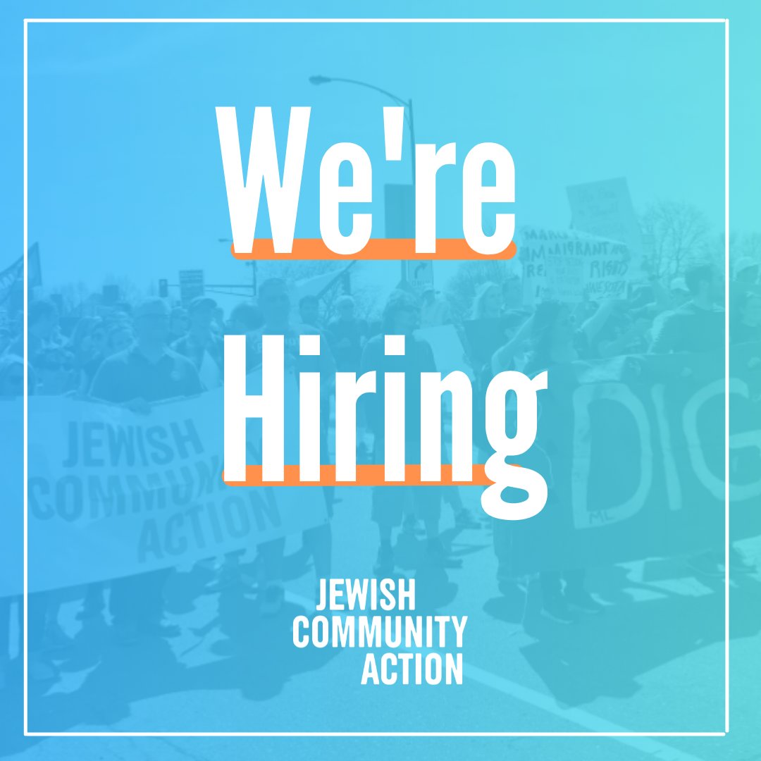 JCA_MN's tweet photo. We're hiring!

We are looking for a Communications Manager and a Voter Organizer committed to building MN's Jewish voice for racial and economic justice for all. 

Interested in joining our pickle factory? Applications close soon - apply today!

More info: https://t.co/LhM6ReC6Sx https://t.co/47NCIlKPVE