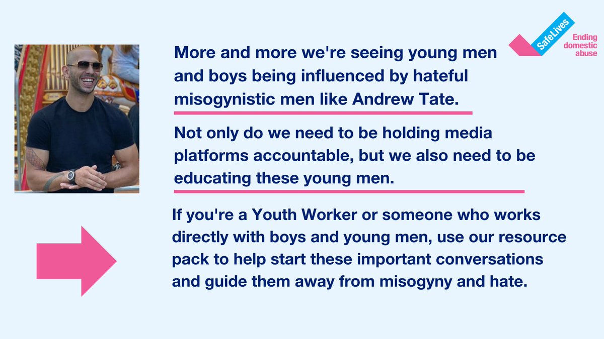 SafeLives on Twitter "Have you heard of Andrew Tate? 🚩 His