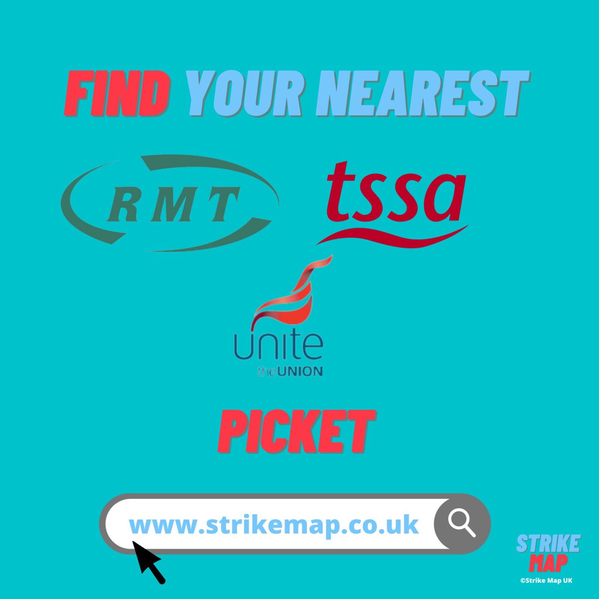 strike_map's tweet photo. Are you strike ready for tomorrow?🫵

@RMTunion @TSSAunion @unitetheunion have about 40,000 members walking out tomorrow

Find your nearest picket here 👉https://t.co/UIt0eRL0GL 👈

We look forward to seeing your photos from the picket lines, especially #dogsatpickets 📸🐾 https://t.co/Y49wPGshFr