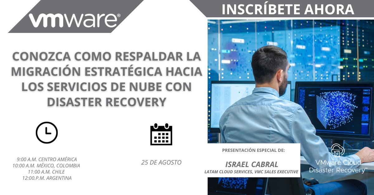 ITDataMexico's tweet photo. Participe en nuestro taller virtual y aprenda como respaldar la migración estratégica hacia los servicios de nube con Disaster Recovery tbd https://t.co/JkEVMRRW8W