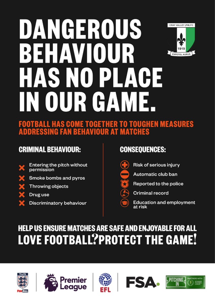 crayvalleypmfc.com/news/dangerous…

#LoveFootballProtectTheGame
#COYM