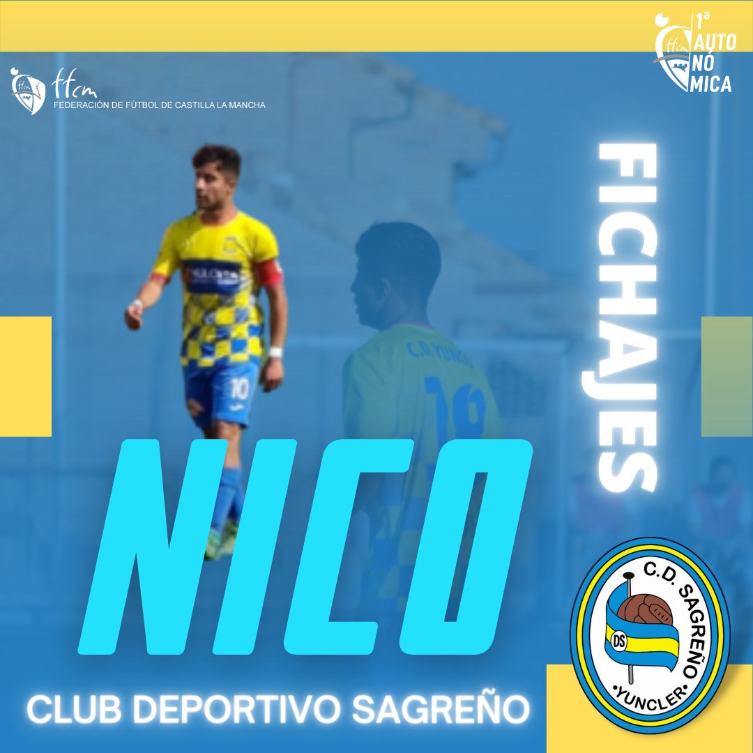🚨FICHAJE 🚨

Se une a nuestro club Nico, procedente del CD Yuncos Primera Autonómica Preferente
Nico destaca tanto por su velocidad como por su capacidad goleadora
Un jugador muy seguido por nuestro entrenador en estos últimos años y que al fin unen sus caminos
 #Bienvenido💛💙