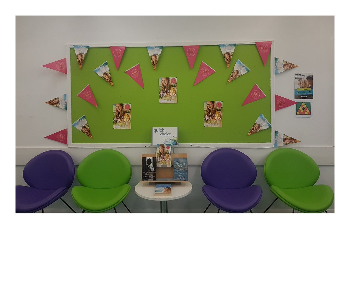 HartlepoolHubs's tweet photo. The Reading Group at Throston Library relaunched this week at the new venue on Wiltshire Way...with a celebration of Anna Jacobs 100th book and a Betty's afternoon tea hamper provided by @HodderBooks #AnnaJacobs #AValleyWedding @readingagency https://t.co/6EewDSCeIU